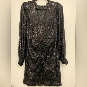 Parker Black Sequined Dress